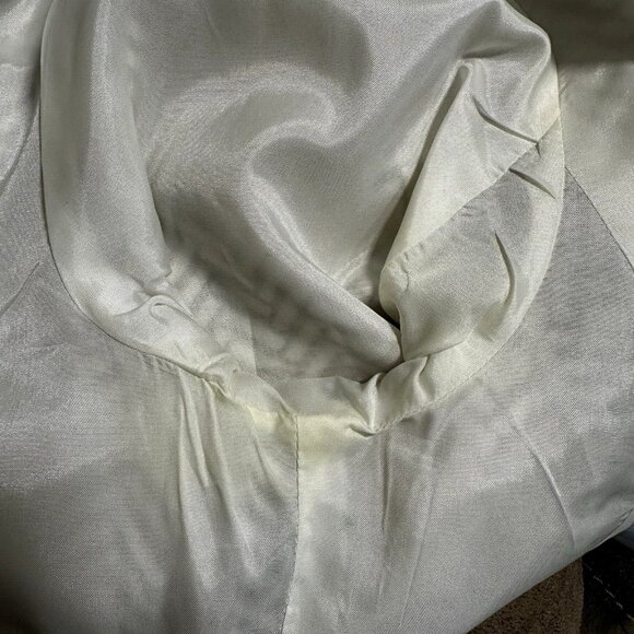 Peck & Peck 100% Linen Blazer Herringbone Print Brown White Lined Retro Mod 10 - Picture 9 of 10